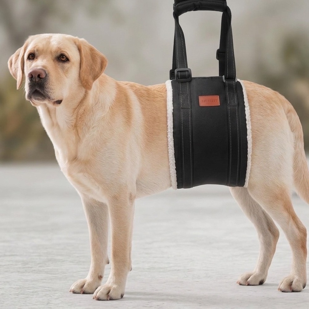 Gorpcore Utilitarian Dog Lift Sling Fleece Lined Loobani Pet Large Navy Blue